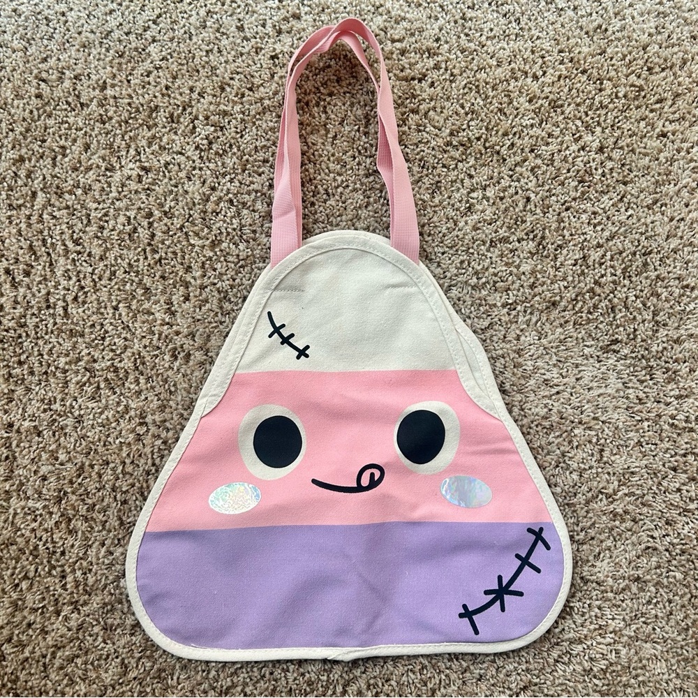 Target Bullseye Halloween Pink/Purple Candy Corn Bag